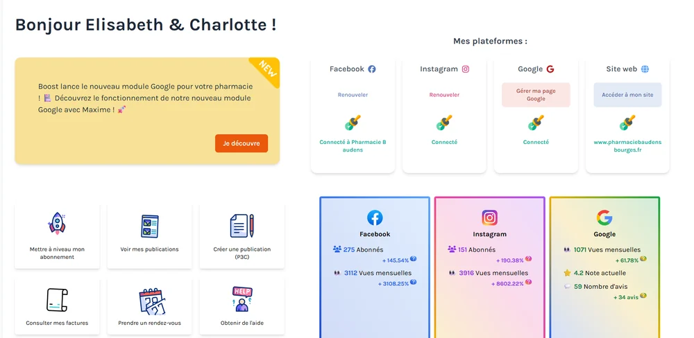 Connexion de vos canaux dans l'espace Boost